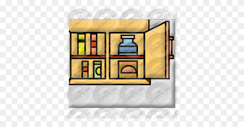 380x380 Cupboard Picture For Classroom Therapy Use - Cupboard Clipart
