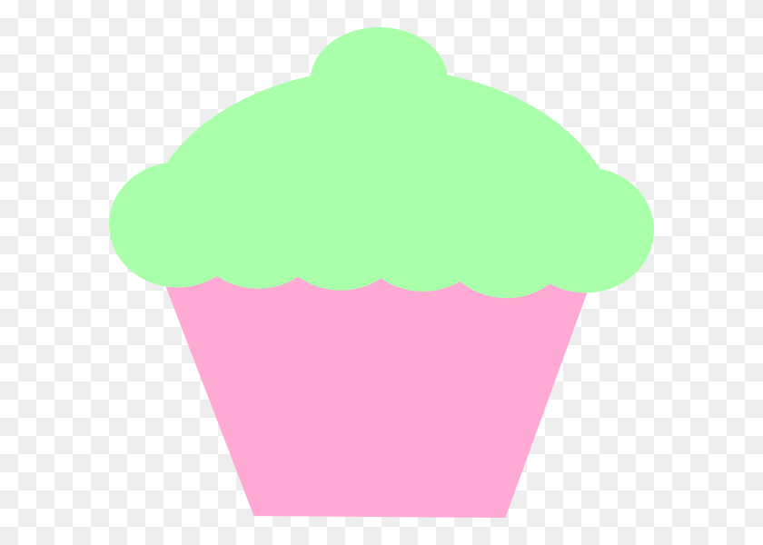 600x540 Cupcake Clipart - Cupcake Outline Clipart