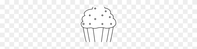 150x150 Cupcake Clipart Black And White Black And White Cupcake - Cupcake Clipart Outline