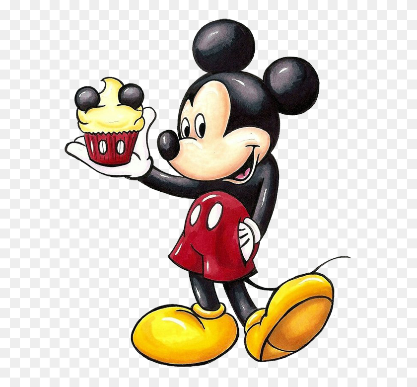 600x719 Cupcake Clipart Mickey Mouse - Clipart De Cumpleaños De Mickey Mouse