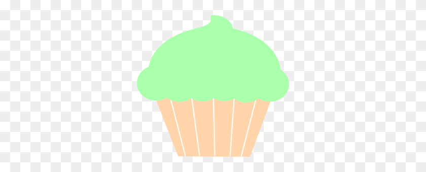300x279 Cupcake Clipart Verde Menta - Cake Pop Clipart