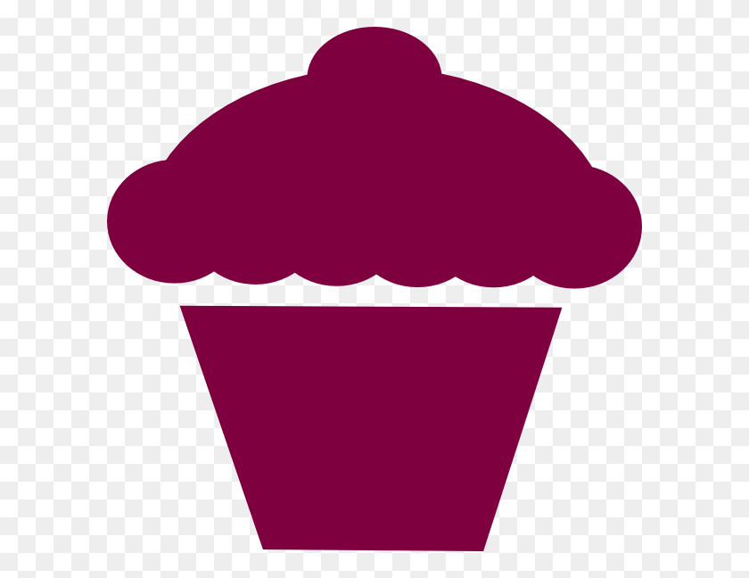 600x588 Cupcake Outline - Pinkalicious Clipart