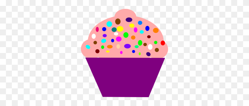 Cupcake Pink clipart - Clipart de cumpleaños lindo