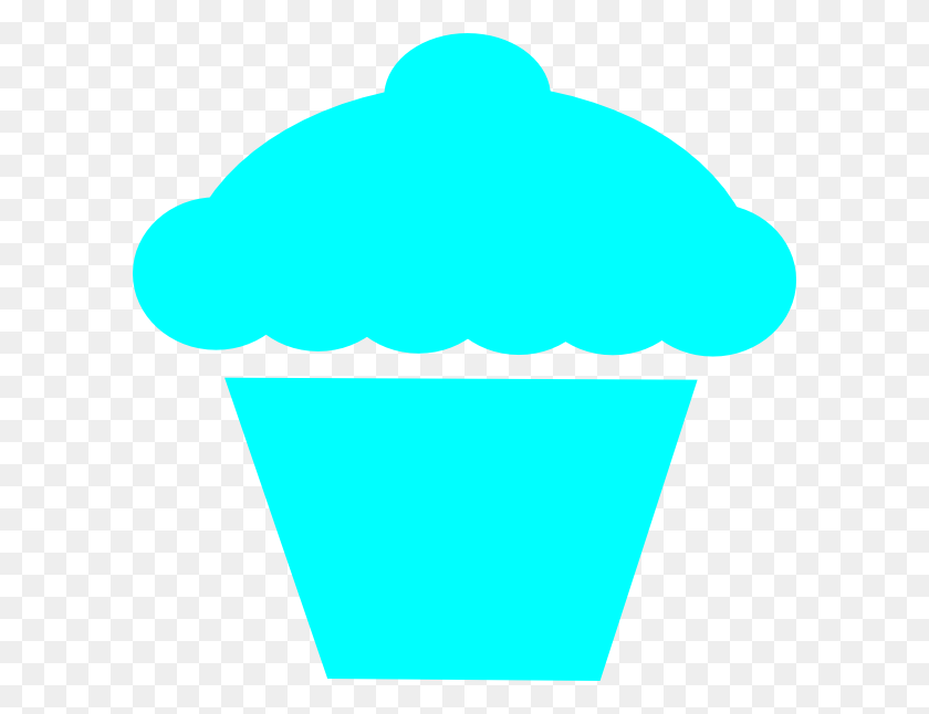 600x586 Cupcake Teal Muffin Clip Art - Blueberry Muffin Clipart