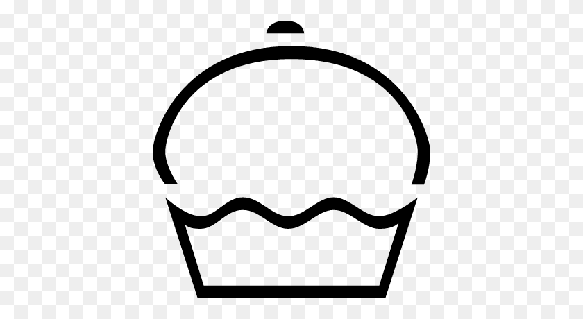 400x400 Cupcake Thin Outline Free Vectors, Logos, Icons And Photos - Cupcake Outline Clipart