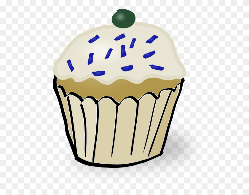 570x599 Cupcake Con Sprinkles Clipart - Sprinkles Clipart