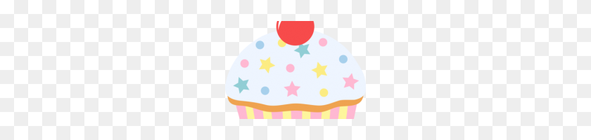 200x140 Cupcake Con Sprinkles Clipart Cupcake Morado Clip De Pastel De Cumpleaños - Cake Clipart Free