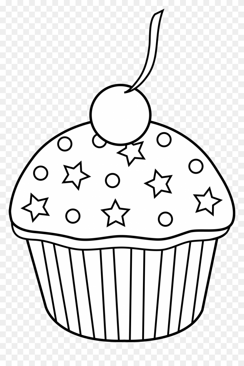 800x1230 Cupcakes Cupcake Clipart Free Cupcake Clipart Free Black - Cupcake Clipart Free