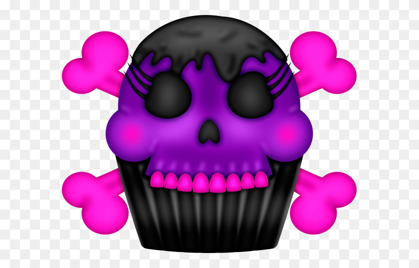 591x477 Cupcakes In Cupcakes - Sugar Skull Clipart