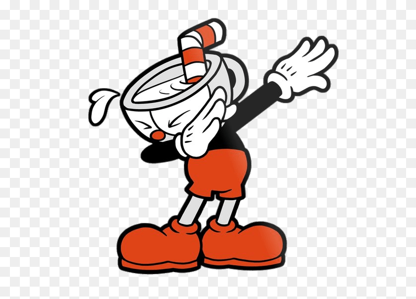 550x545 Cuphead Performing Dab Transparent Png - Dab PNG