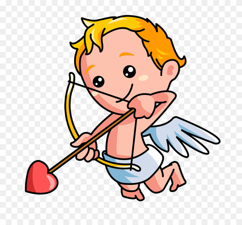 800x739 Cupid Bow And Arrow Clipart - Nightgown Clipart