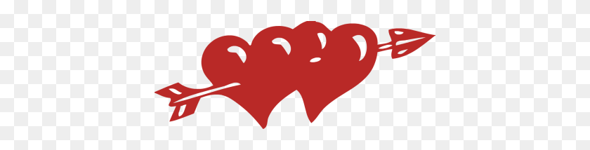 400x154 Cupid Clipart Love - Arrow And Heart Clipart