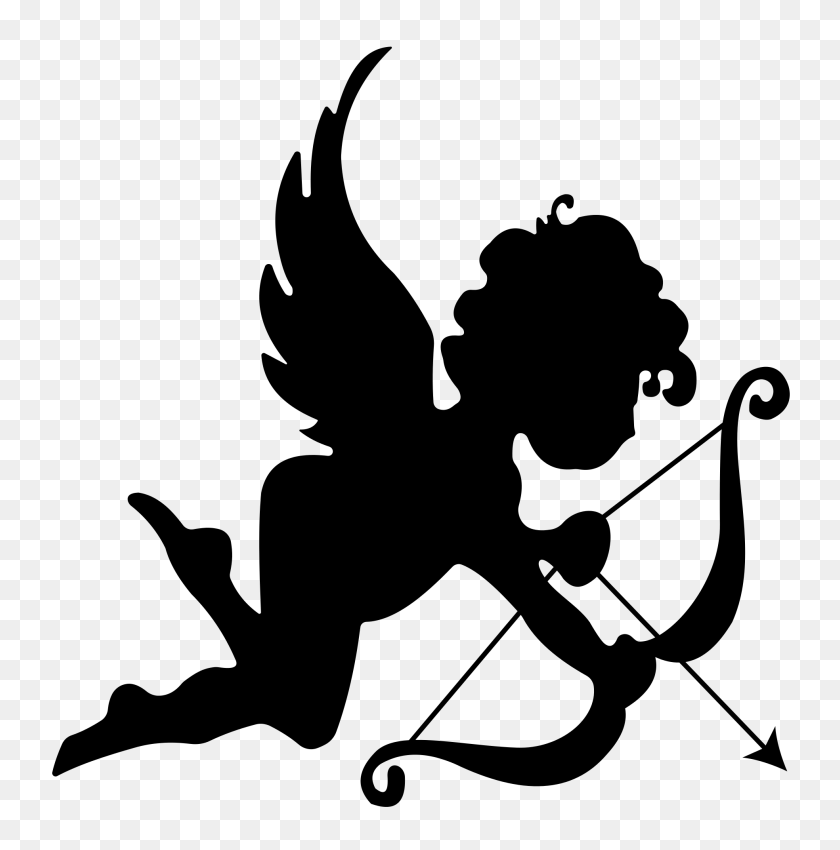 1968x1995 Cupid Png Images - Angel Silhouette PNG