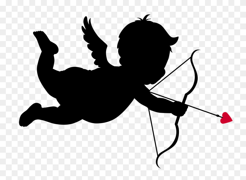 1815x1287 Cupid Silhouettes Png Clipart - Cupid PNG