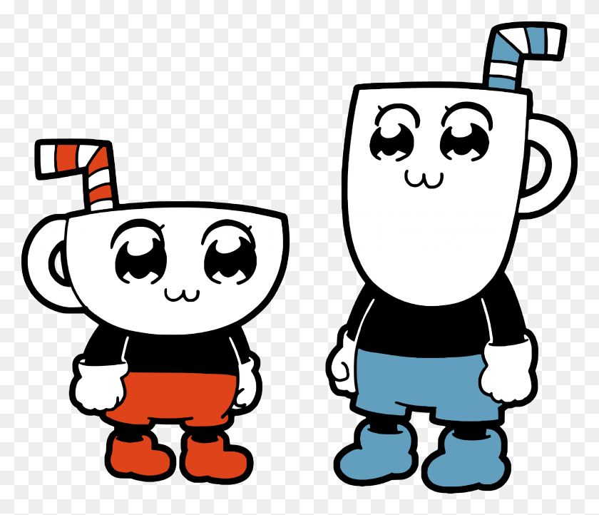 3043x2586 Cupuko And Pipimug Cuphead Know Your Meme - Cuphead Logo PNG