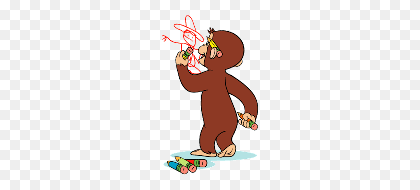 320x320 Curious George Halloween Clipart - People Eating Clipart