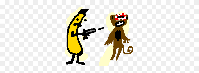 300x250 Curious George In The Hunting Accident - Monkey Banana Clipart