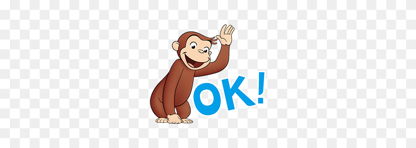240x240 Curious George Stickers Line Stickers Line Store - Curious George PNG