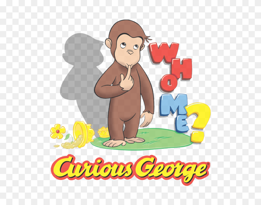 538x600 Curious George Who Me Men's Slim Fit T Shirt Sons Of Gotham - Curious George Clipart Free
