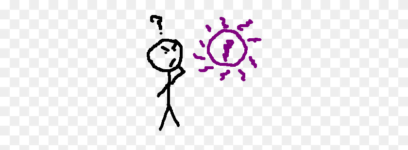 300x250 Curious Man Angry - Purple Lightning PNG