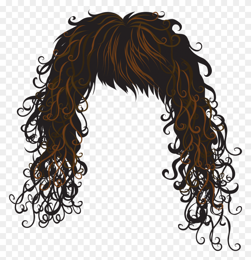 1267x1317 Curly Brown Hair Clip Art - Curly Hair Clipart