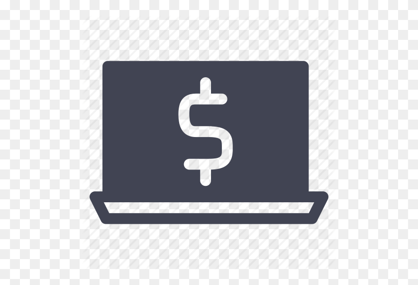 512x512 Currency, Dollar, Finance, Laptop, Make, Money, Online Icon - Money Symbol PNG