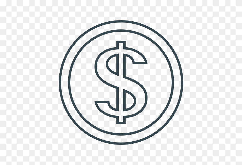 512x512 Moneda, Dólar, Dinero, Signo, Usd Icono - Signo De Dinero Png