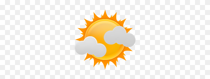 256x256 Current Conditions - Partly Cloudy Clipart