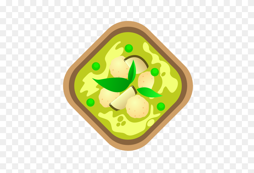 512x512 Curry, Food, Green, Thai Icon - Curry PNG