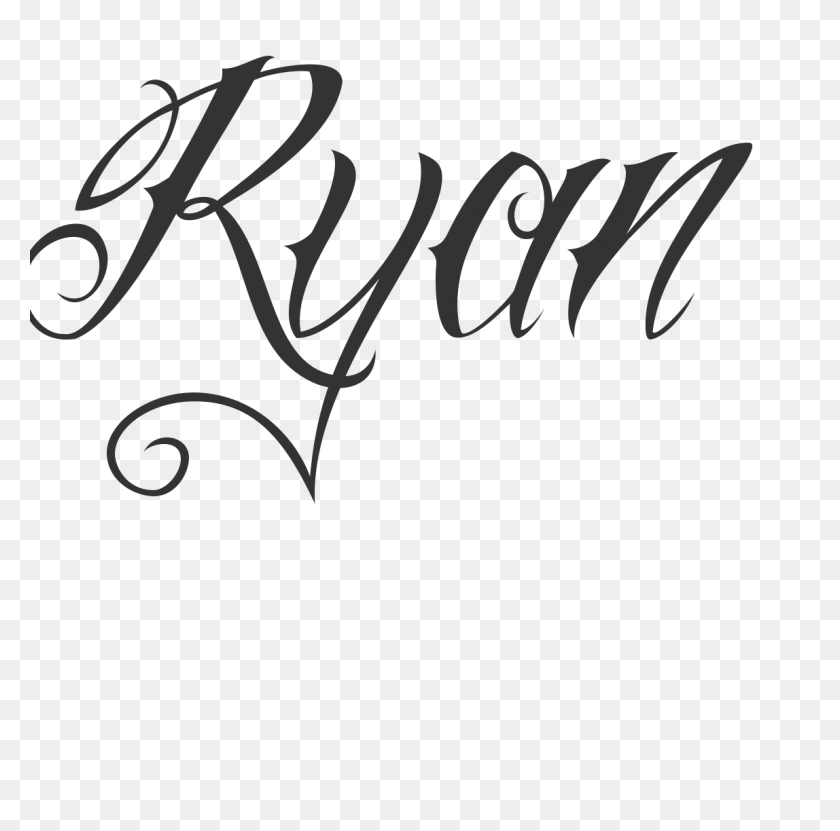 1148x1136 Cursive Name Tattoos Ryan - Cursive Clipart