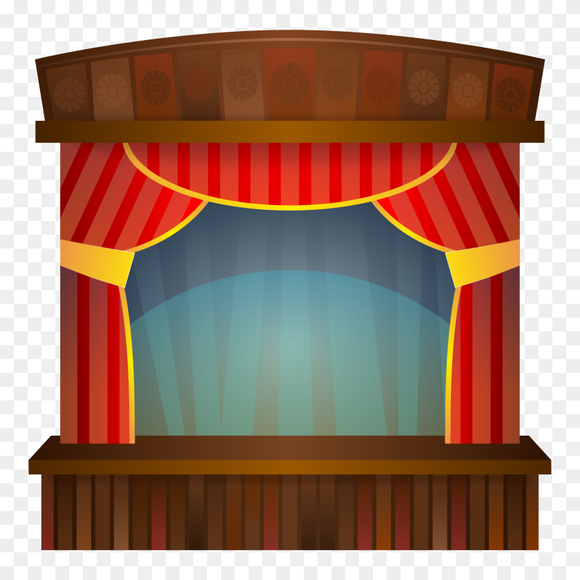 2400x2400 Curtain Clipart Music Stage - Curtain PNG