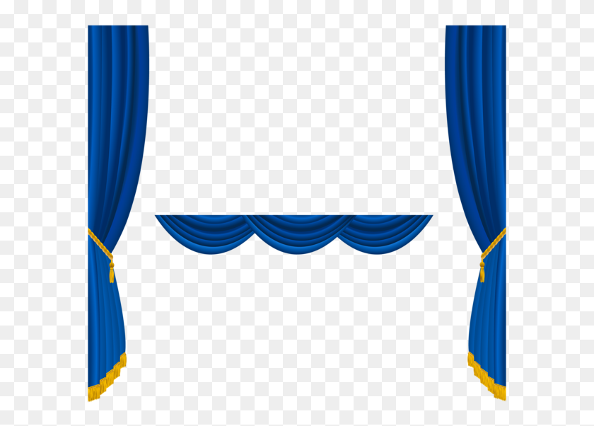 600x542 Curtain Png Images Free Download - Blue PNG
