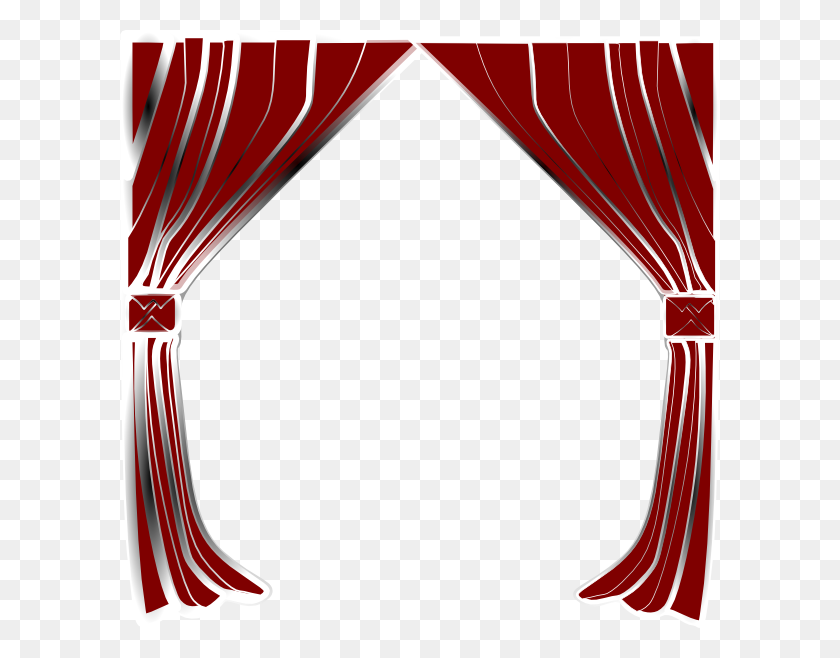 600x598 Curtains Clip Art - Theater Stage Clipart