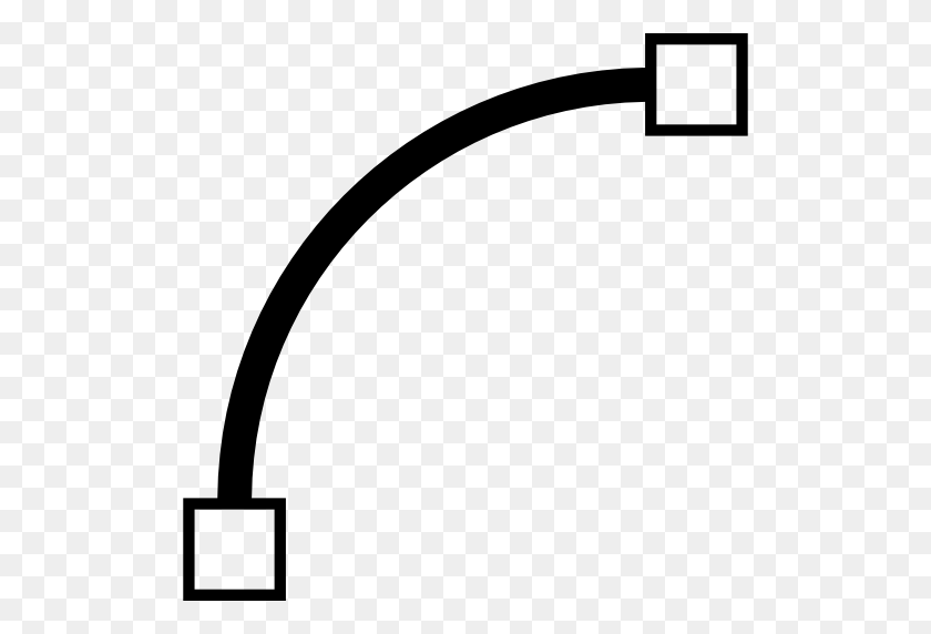 512x512 Curve Line, Vector Curve, Vector, Square, Vectors, Box, Interface Icon - Curve PNG