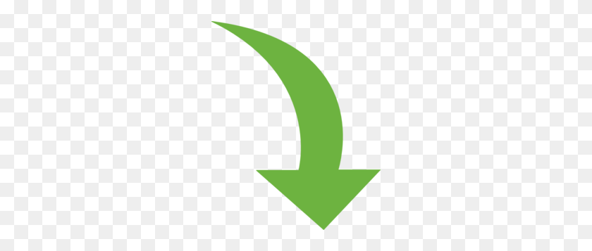240x297 Flecha Curva Verde Brillante Clipart - Flecha Verde Logo Png