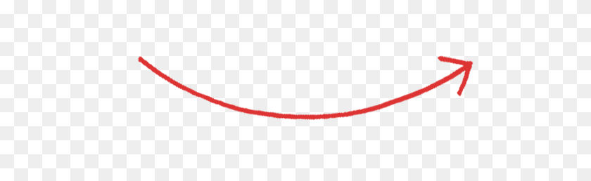 567x198 Curved Arrow Red - Red Curved Arrow PNG