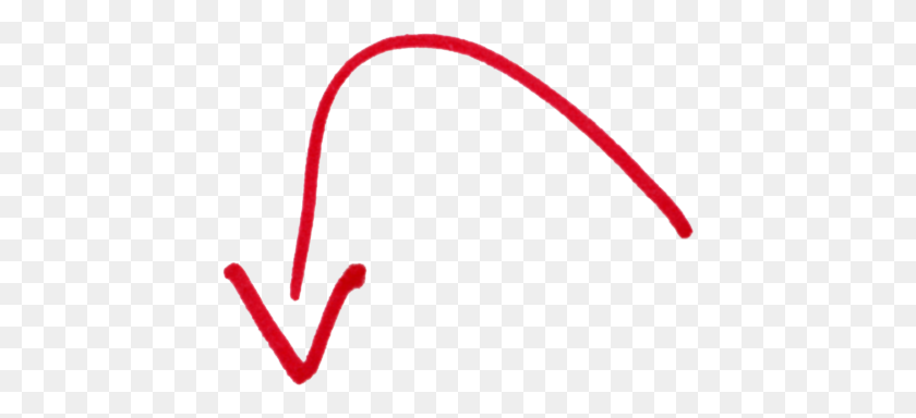 432x324 Curved Arrow Red - Curved Line PNG