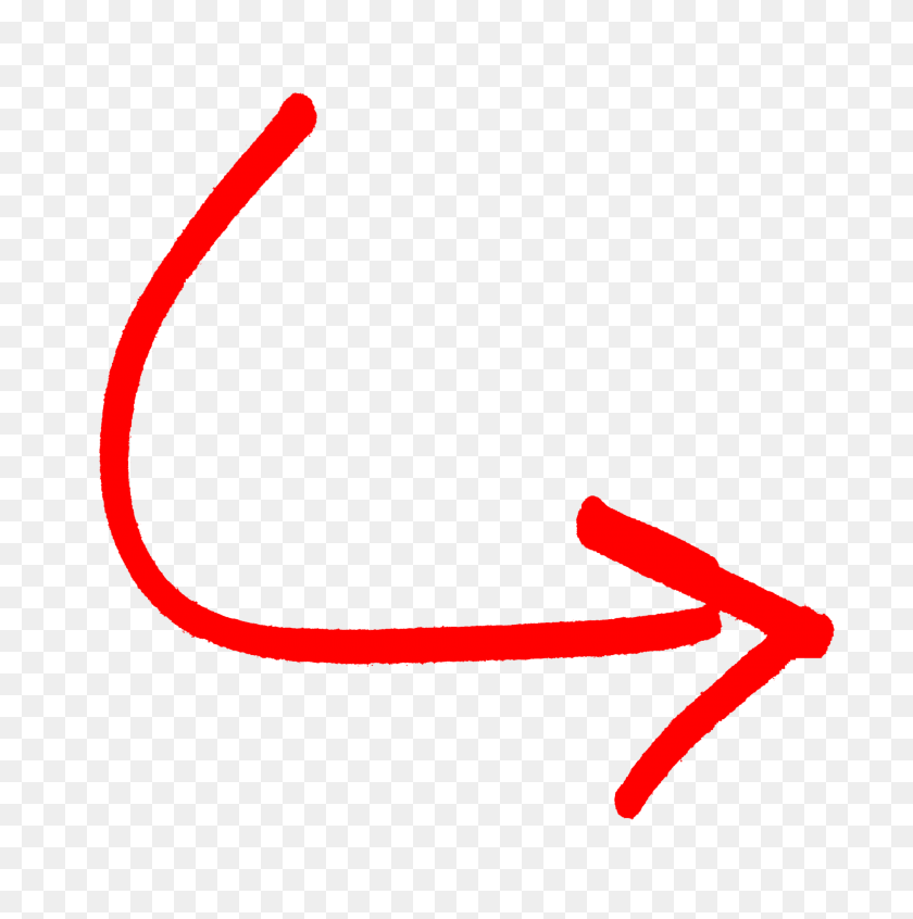 2030x2048 Curved Arrow Red - Curved Red Arrow PNG