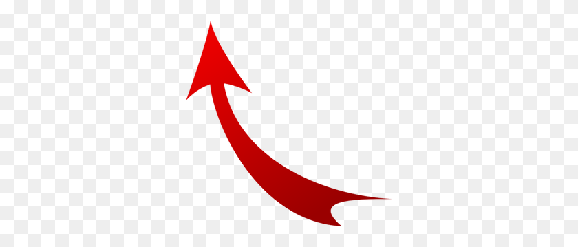 300x299 Curved Arrow Vector Free - Red Curved Arrow PNG