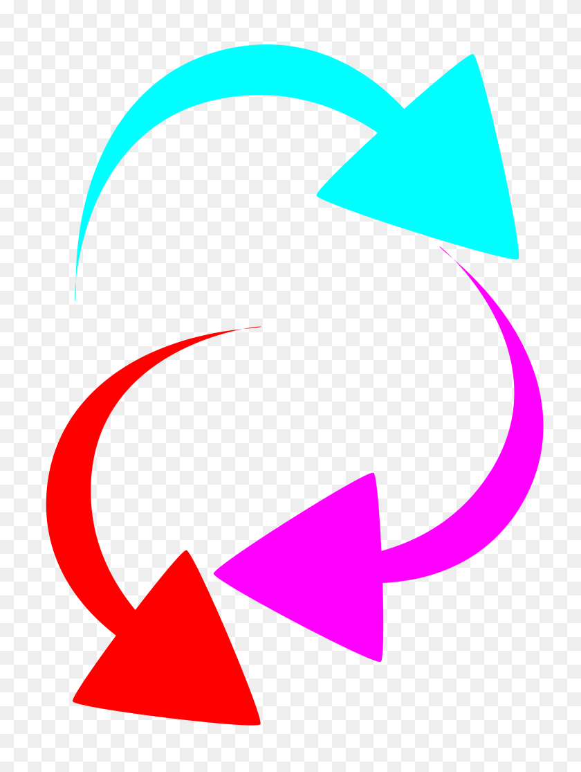 2400x3247 Curved Color Arrows Icons Png - Red Curved Arrow PNG