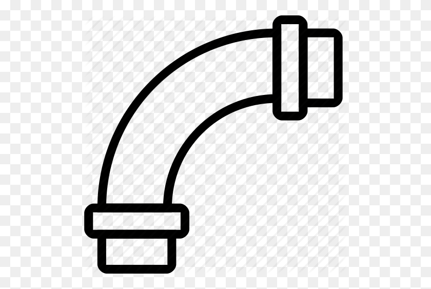 Curved, Flow, Pipe, Water Icon - Water Flow Clipart
