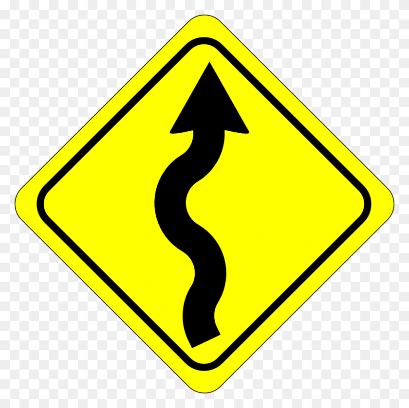 1000x1000 Curved Road Cliparts - Blank Road Sign Clipart