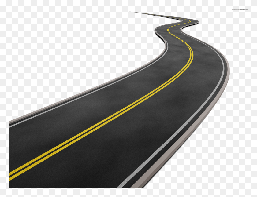 2000x1502 Curved Road On Transparent Background Royalty Free Vector Clip Art - Curvy Road Clipart