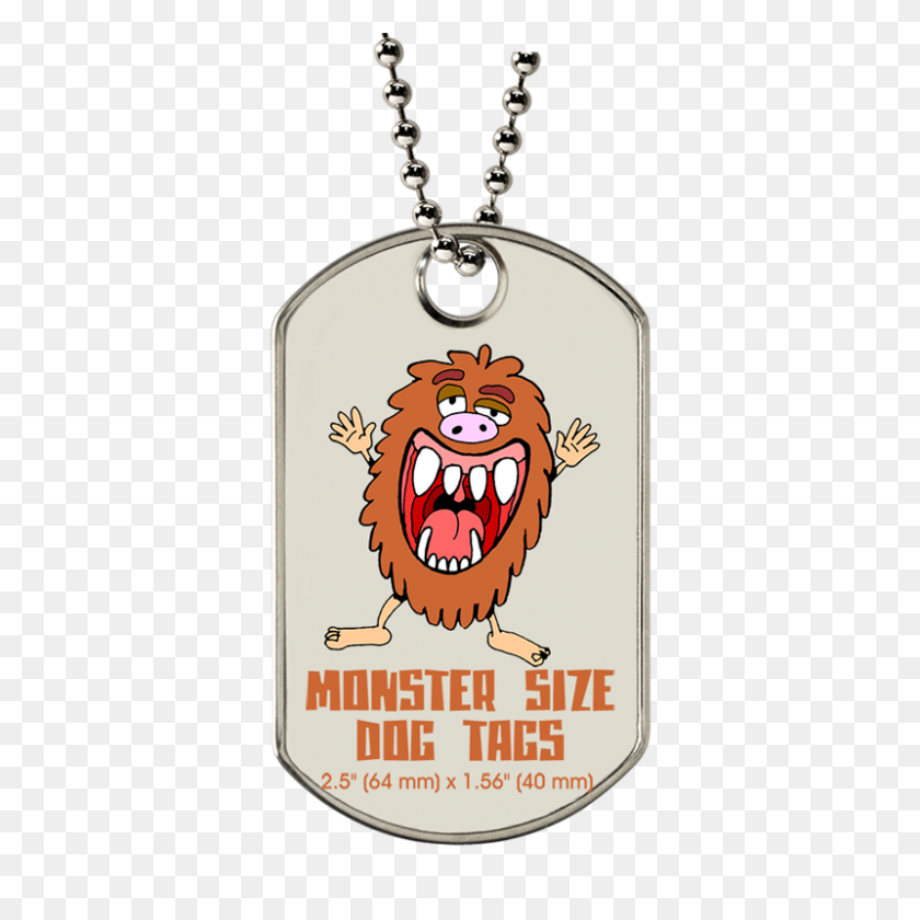 800x800 Custom Monster Dog Tags Super Size Your Dog Tag Logotags - Dog Tag PNG