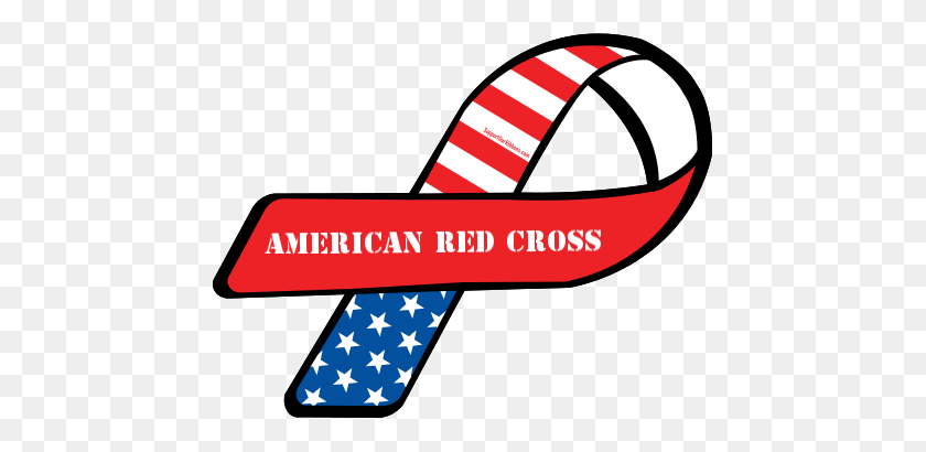 455x350 Custom Ribbon American Red Cross - American Red Cross PNG