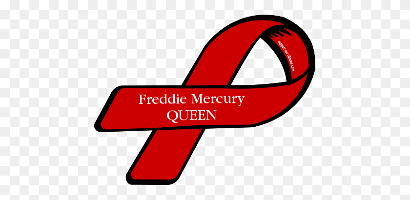 455x350 Custom Ribbon Freddie Mercury Queen - Freddie Mercury Clipart