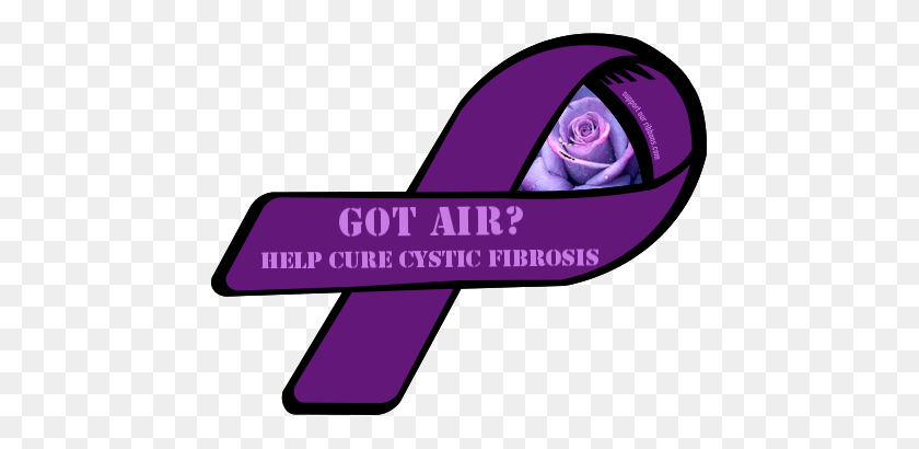 455x350 Custom Ribbon Got Air Help Cure Cystic Fibrosis - Cystic Fibrosis Clipart