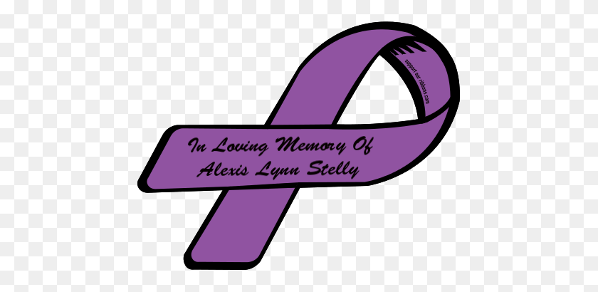 455x350 Custom Ribbon In Loving Memory Of Alexis Lynn Stelly - In Loving Memory PNG