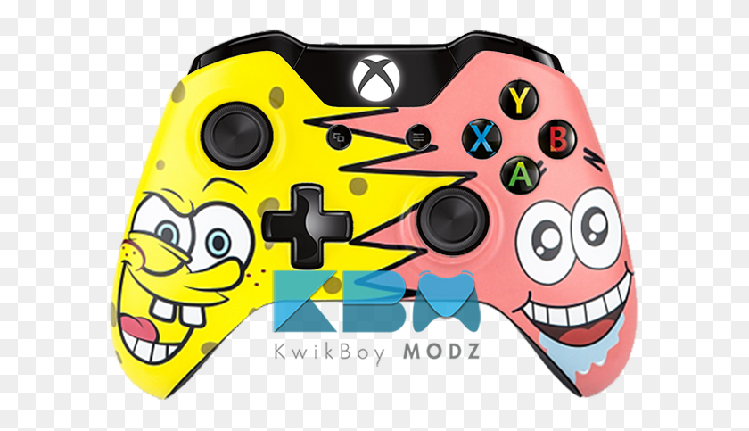 600x423 Custom Spongebob Vs Patrick Xbox One Controller - Xbox One Controller PNG