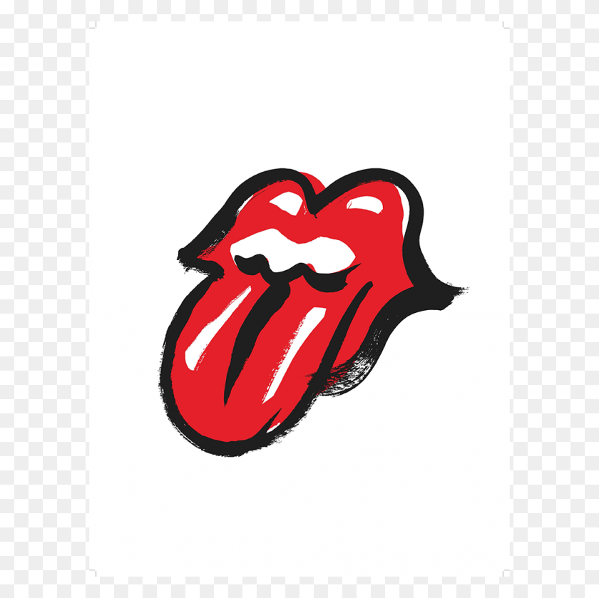 1000x1000 Настраиваемая Настенная Живопись The Rolling Stones - Клипарт Облизывая Губы